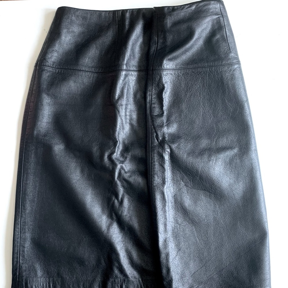 100% Leather Plus size Skirt